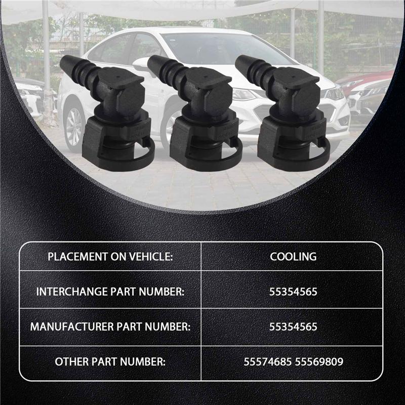 WO-5Pcs Throttle Valve Thermostat Body Heater Pipe Hose Connector 55574685 55354565 For Cruze Sonic Opel Astra