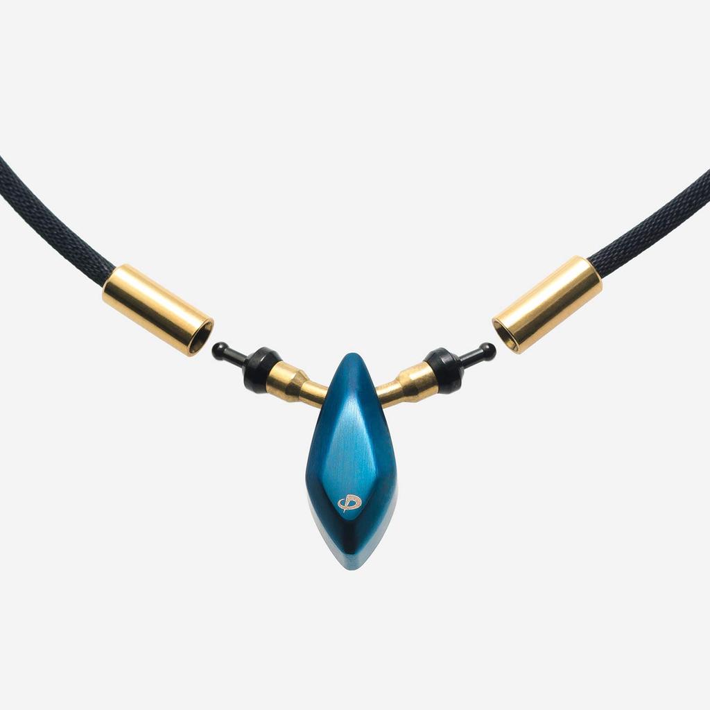 Phiten RAKUWA Metax Teardrop Neck Strap, Black, 0219TG81705, 40cm