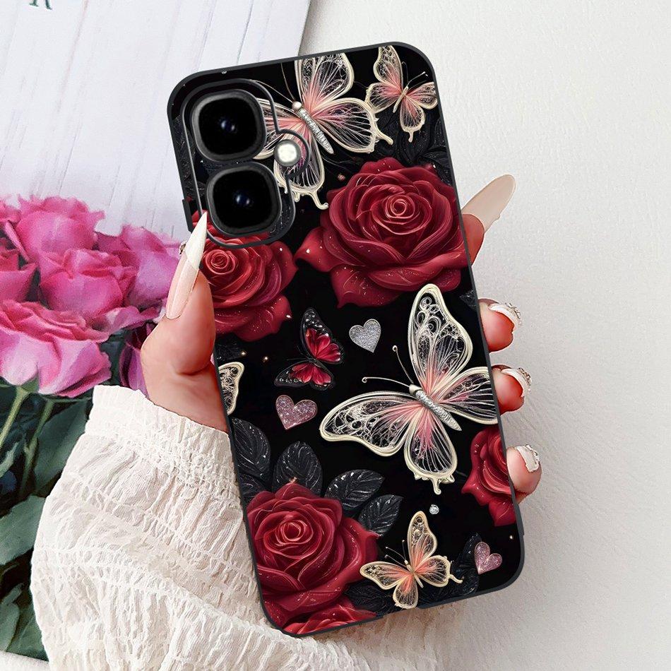 For Infinix Smart 10 2025 Elegant Floral Butterfly Phone Case For Infinix Smart10 Soft Silicone TPU Cases