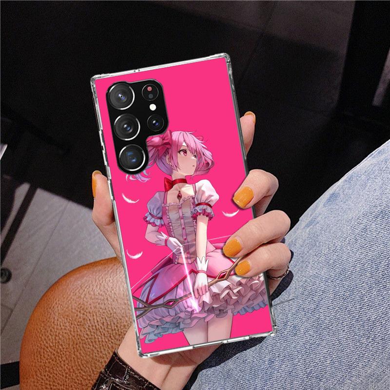 Madoka Magica Anime Phnoe Case for Samsung Galaxy S26 S25 Edge S23 S24 Ultra S22 Plus S21 S20 FE Unique Cover Soft Coque Galaxy