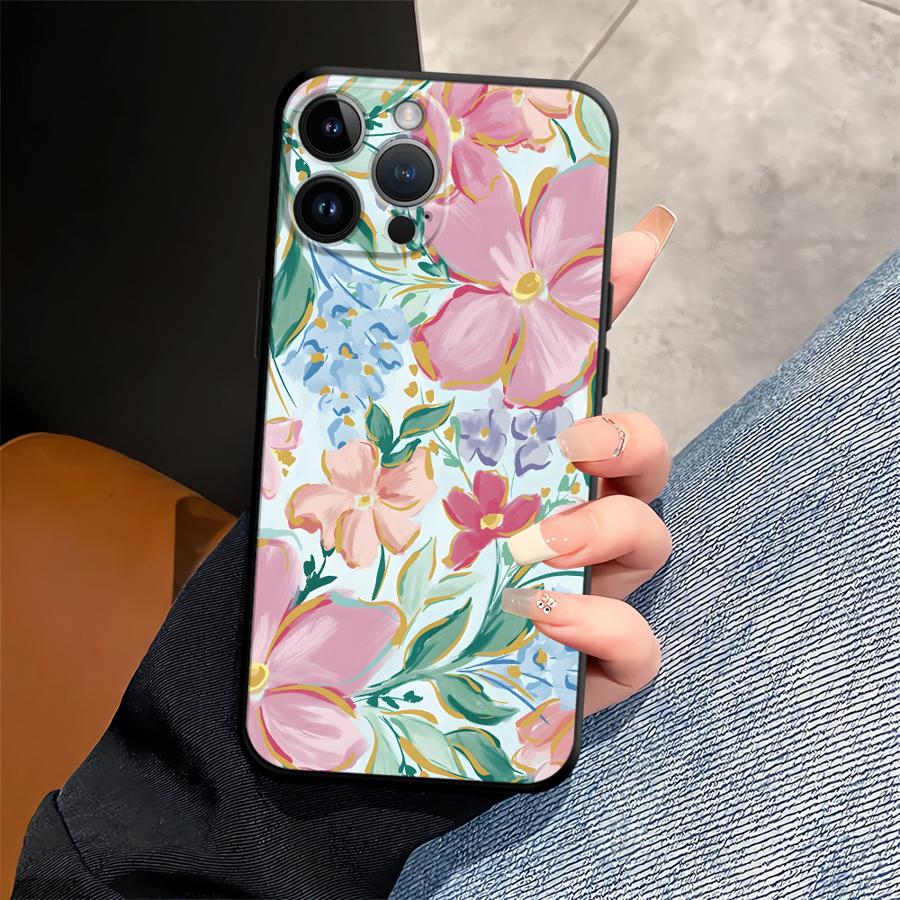 

Case for Apple iPhone 17 Pro Max Air 12 15 Pro 7 8 XR XS MAX 13 14 16 11 Funda Phone Cover Cartoon Flower Butterfly iPhone XS Max