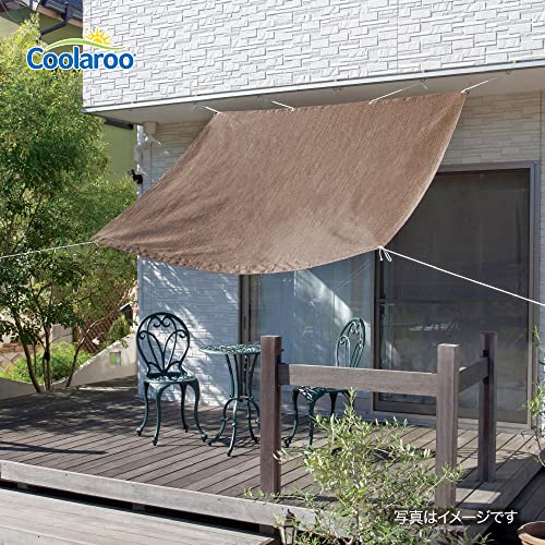Takasho Cool Shade, Mocha, 2x2m, Polyethylene CSP, Sunshade Awning, CSP-W20M2, Choose the Right Fit for Your Window [2-Year Warranty]