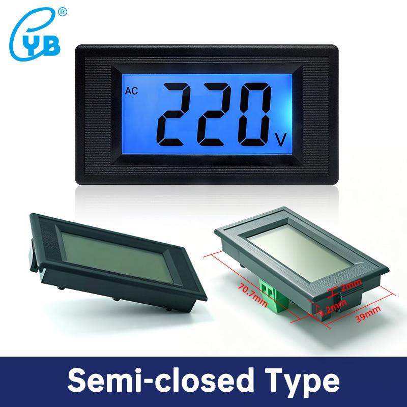YB5135D AC Voltage Meter 20-500V 2-Wire LCD Digital Volt Panel Meter for 100V 110V 120V 220V 230V 380V Voltage Testing Tool D69