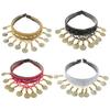 Iron Coin Elegant Headband Head Chain Belly Dance Hair Cosplay Accessory - Gold, 13x11cm