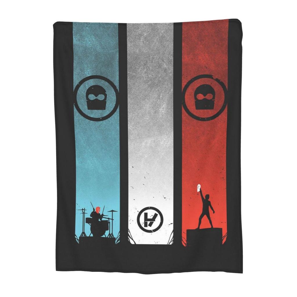 T-Twenty One P-Pilots Deku Flanelová Deku na Pohovku Lehká Deku pro Ložnici Kancelář Přehoz Přehoz na Postel Prošívaná Přikrývka