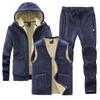Men Winter Plus Velvet Thick Tracksuits Men's Lamb Cashmere Hoodies Vests Pants Three Pieces Sets Men Warm Casual Lamb Woolen Sets