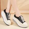 35-41 Women's Leather Lace-up Platform Rocker Shoes Wedge shoes Casual Shoes