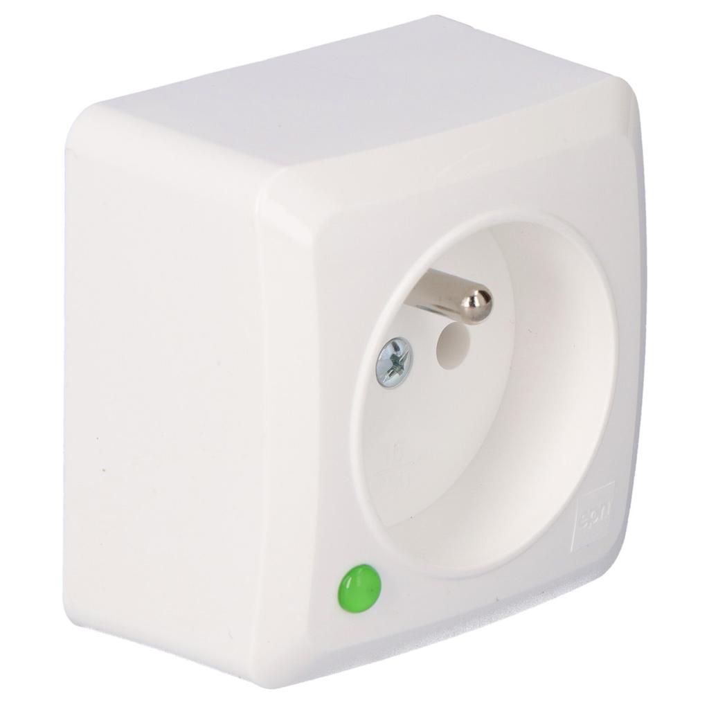 Socket 2P+Z n/t IP20, white BERG