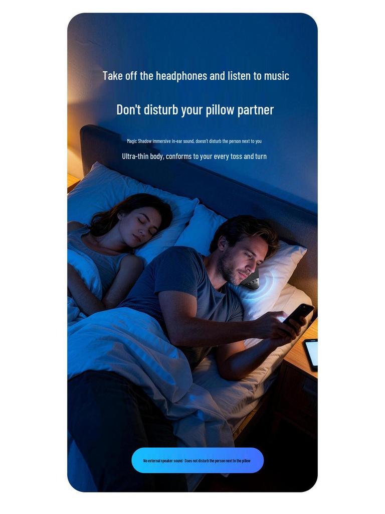 White Noise Bluetooth Pillow Speaker - Good Sound Quality Bedside Sleep Speaker