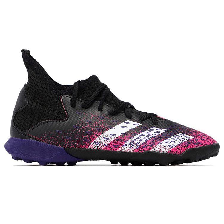 Adidas .4 TF Artificial Turf Non-Slip Durable Low-Top Kids Soccer Shoes Kids Soccer Shoes Black White Purple FW7533