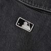 New MLB Denim Jacket Unisex Charcoal Gray 3ADRV0144