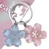 Romantic Cherry Blossom Heart Keychain – Cute Translucent Flower Pendant for Girlfriends & Besties' Backpacks