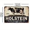 Vintage Dairy Cow Metal Sign 12x8 Inch Rustic Farmhouse Kitchen Cafe Wall Decor