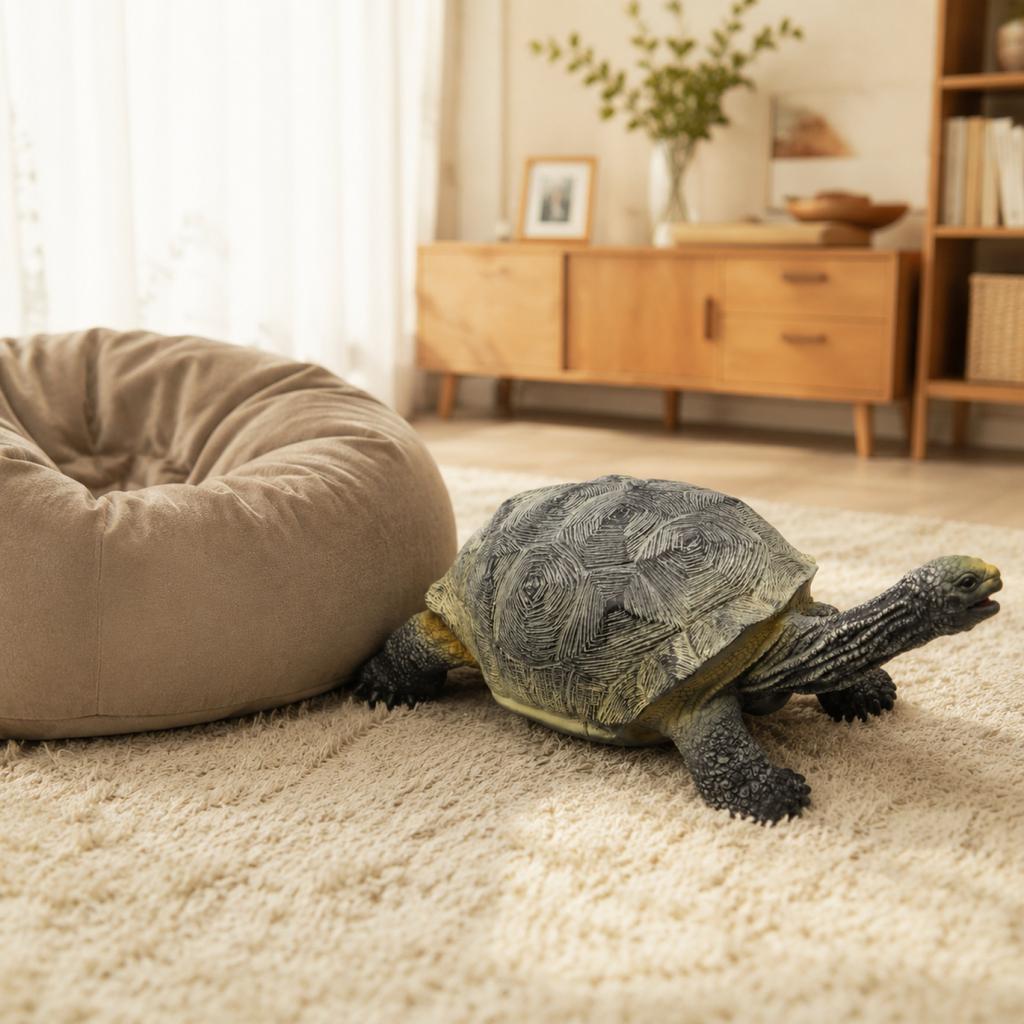 Large Realistic Tortoise Simulation Model Soft Rubber Animal Figure Educational Toy for Kids and Collectors Display Use