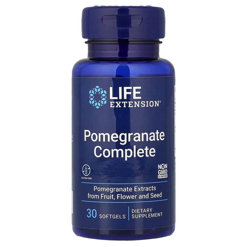 Life Extension Pomegranate Complete Softgels 30 Tablets 1 pcs Ingredients: may be subject to change at the | 30 Tablets 1 pcs