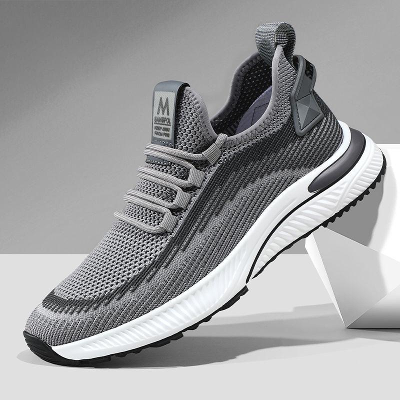 Flying woven breathable men's shoes autumn casual sports shoes men's trend lightweight men's shoes