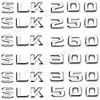 ABS Car Trunk Letters  Emblem Badge Decals Sticker For Mercedes Benz SLK Class R170 R171 4MATIC SLK200 SLK300 SLK350 SLK250