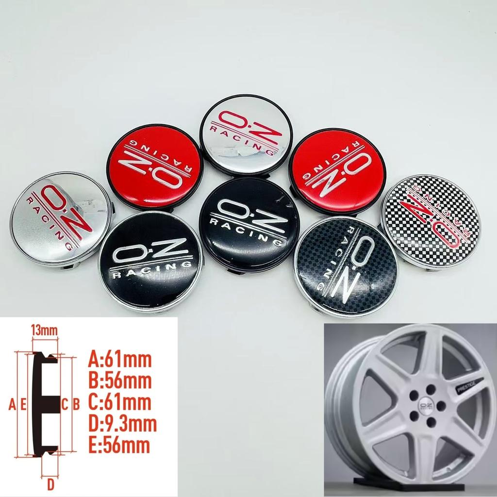 4pcs 3D 61mm OZ For Car emblem Wheel hub Center Cap 56mm OZ Badge covers NDEDS sticker Decals Styling accessories
