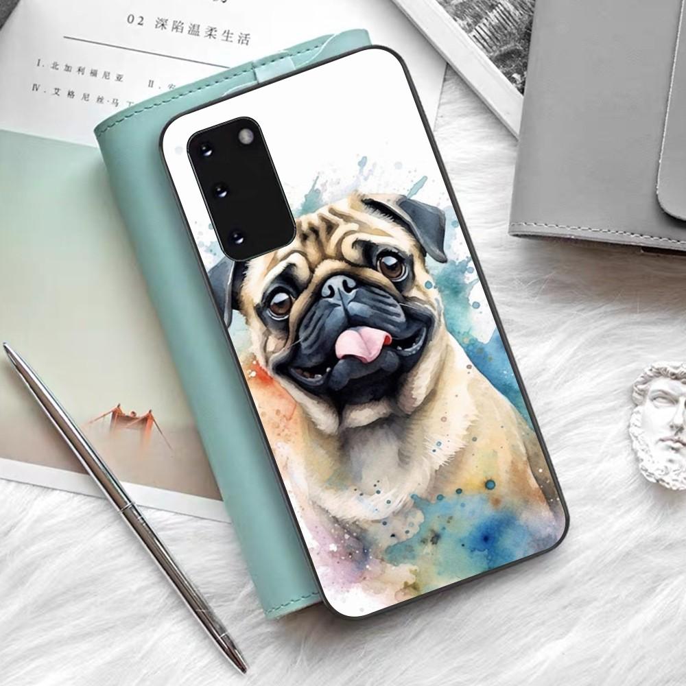 French Bulldog Dog Pug Phone Case Silicone PC+TPU For Samsung S10 20 30 22 23 24 Plus Lite Ultra Cover