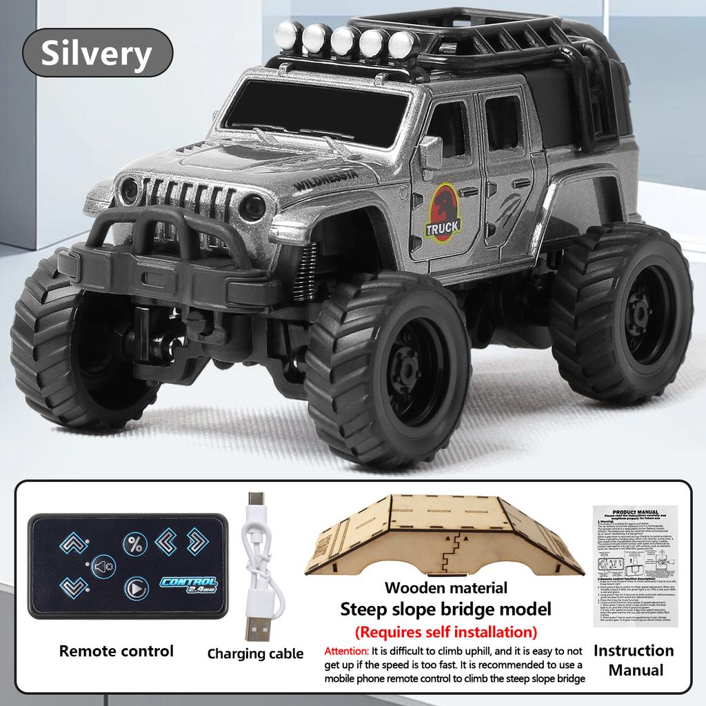 Mini Alloy RC Car 1/64 Crawler High Speed Hobby Off-Road Vehicle Model APP Control Remote Control Car Desktop Toy Car for Kids