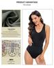 Women's Sexy Solid Color Belted Deep V Tummy Control One-Piece Swimsuit