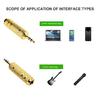 Gold Plate 6.5mm To 3.5mm Mono Adapter Seamlessly Instrument Connectivities High Fidelitys Signal Transfer Durability Build