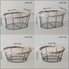Round/Oval Shaped Wire Basket Space Saving Basket Fruit Holder Decorative Food Storage Solution Kitchen Accessory