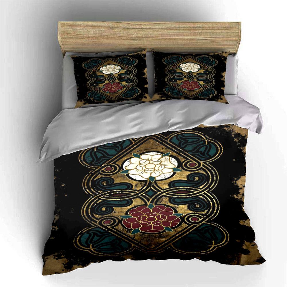 Floral Design with Roses. Bedding Sets Duvet Cover Sets Duvet Covers Pillowcases(1* Duvet Cover 2* Pillowcases Without Duvet Insert)