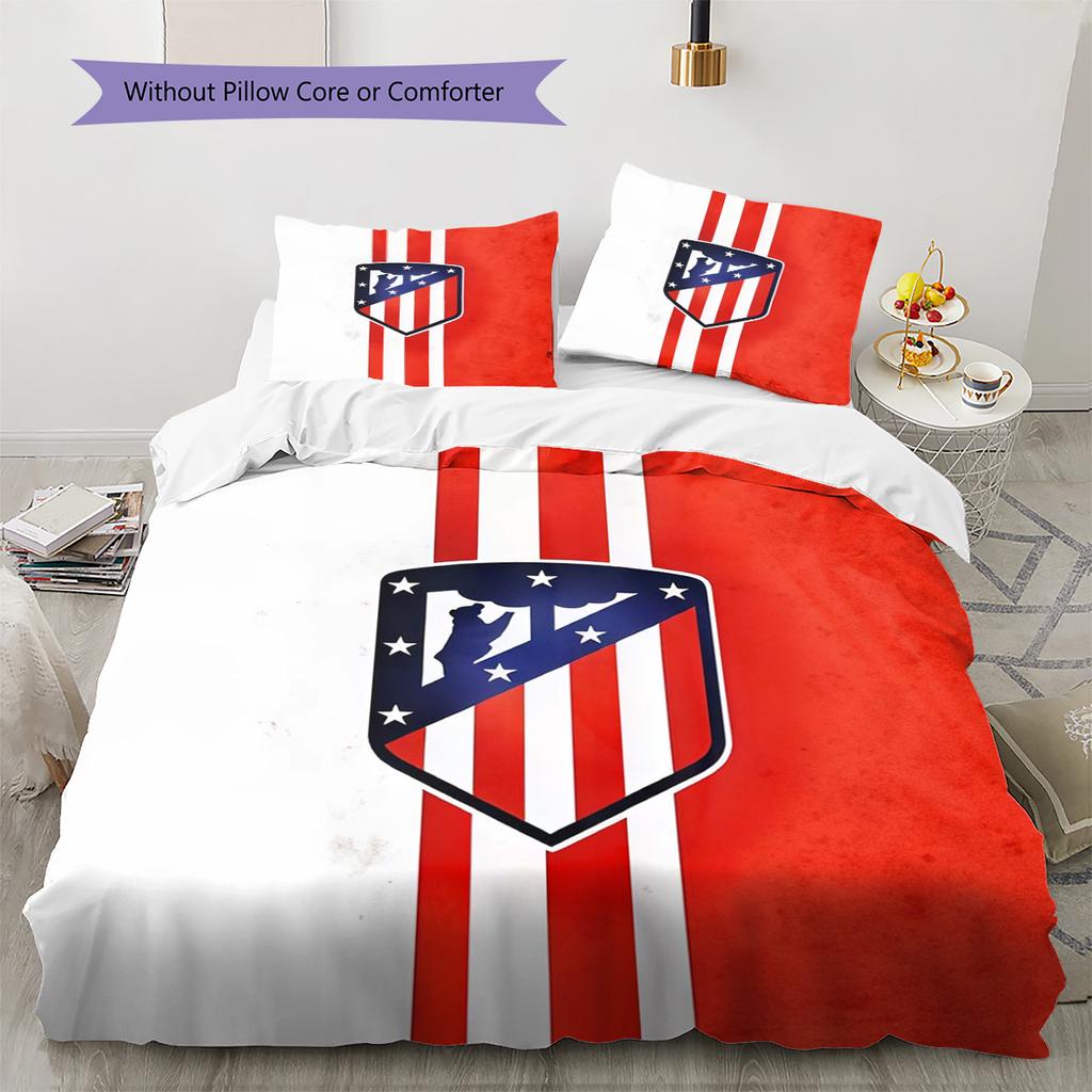 Atleti Bedding Quilt Set Quilt Cover Pillowcase Home Decoration Birthday Gift (1 * duvet cover + 2 * pillowcase, without core)