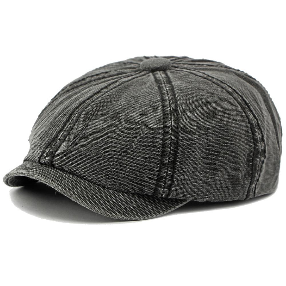 HT4410 Beret Men Women All Seasons 100% Cotton Octagonal Flat Cap Male Female Artist Painter Beret Hat Solid Plain Beret Cap Man