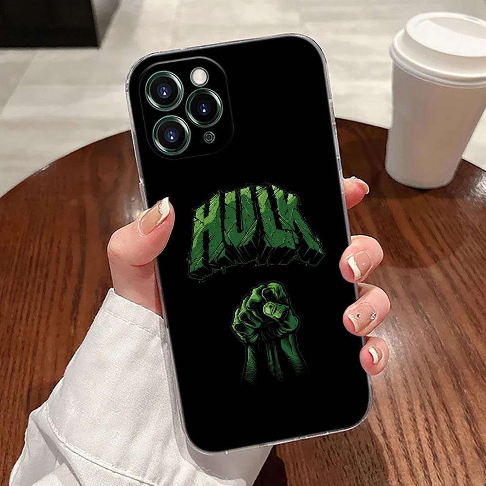 Marvel Cap USA Ironman Hulk Transparent Phone Case For iPhone 17 Pro Max 17E 11 12 13 14 15 16 Pro Max Plus 17 Air 16E 7 X Cover