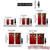 2D Flat Printing  JIT 2pcs   Curtains (Without Rod) Festive Ornaments(1) Creative Chic Curtains Polyester Curtains Decorations For