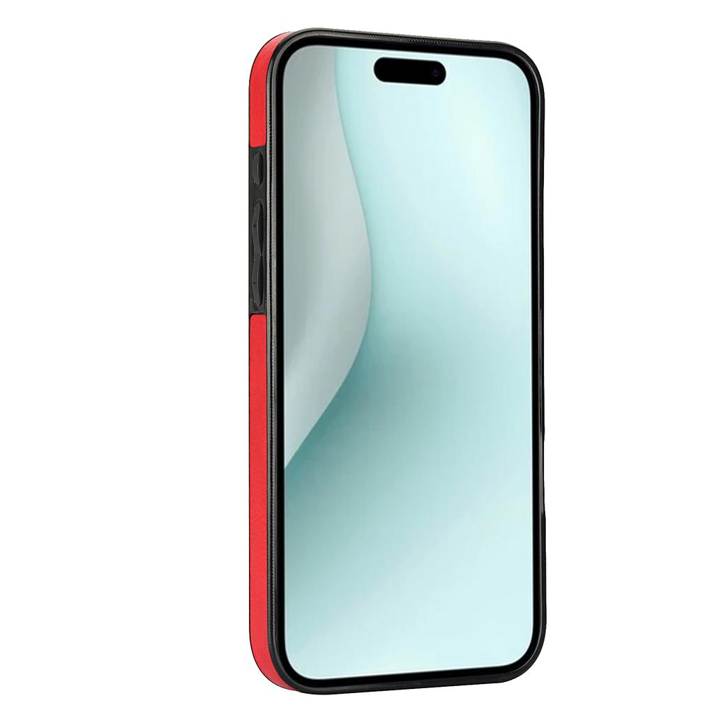 For iPhone 16 Case Card Slot Slim-Fit PU+TPU Mobile Cover