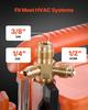 Vakuumpumpe, 7 CFM 198 L/min, HVAC Zweistufige Drehschieber-Klimaanlagen-Vakuumpumpe, für R134a R22 R410a R1234YF R32, 4-poliger Motor, für Kfz-Klimaanlagen