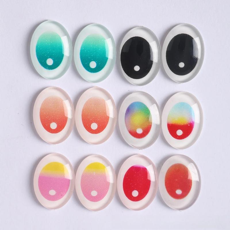 18 stuks Voor Labubu Oogaccessoires Simulatie Glazen Oogpleisters Poppenaccessoires
