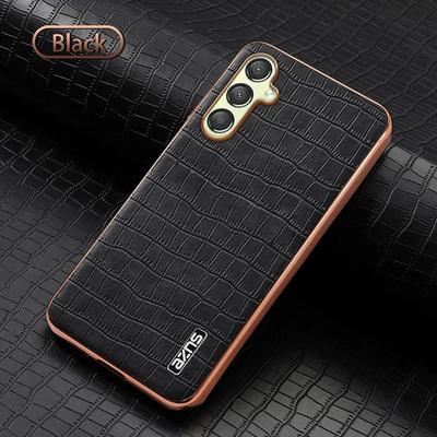 Leather Case Plating Bumper Full Shockproof Cover for Samsung A15 A35 A55 A14 A34 A54 A05S Case PU Leather+TPU Case