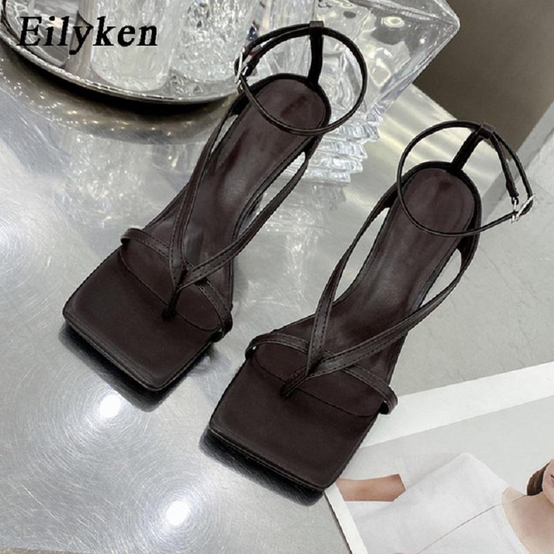 Eilyken Sommer Ankle Strap Frauen Sandalen Mode Marke Thin High Heel Gladiator Sandale Schmale Band Party Kleid Damen Schuhe