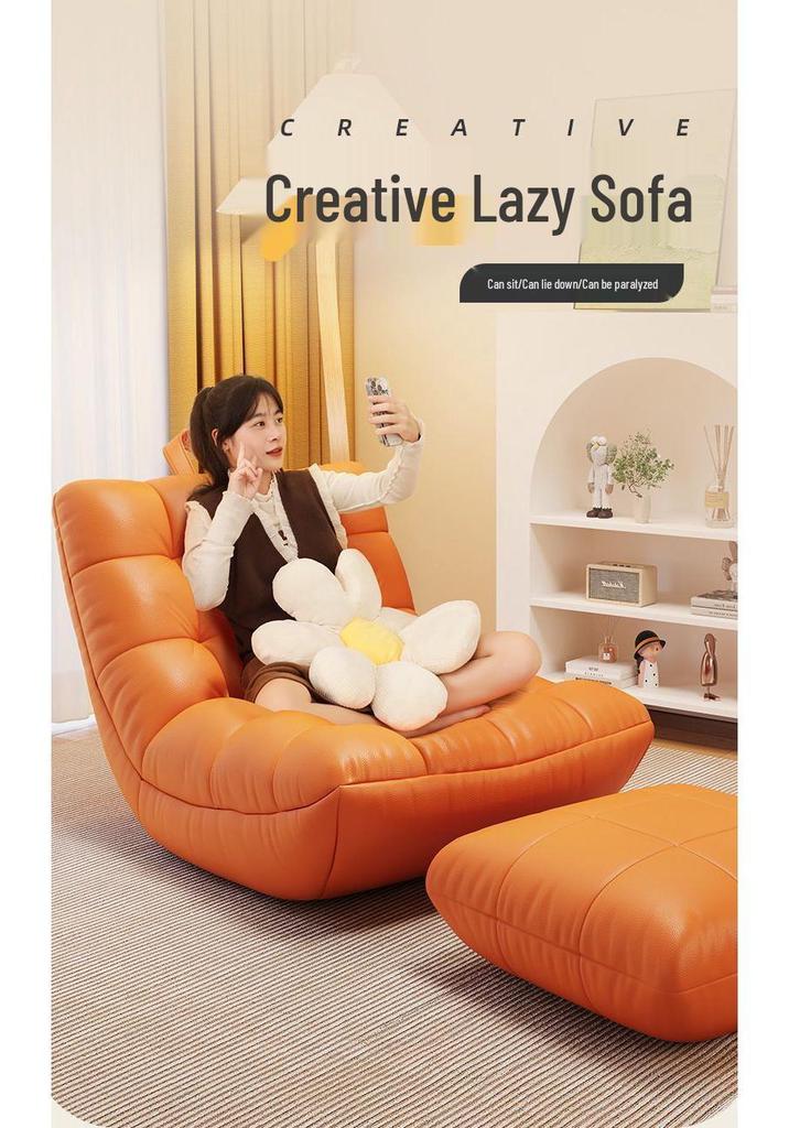 Caterpillar Single Sofa: Recline, Relax, Sleep—Ideal for Bedroom, Balcony, or Lounge Chair Use.