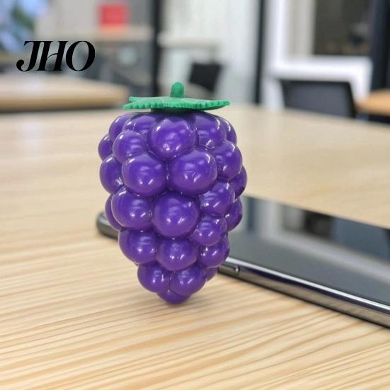 Soft Decompression Toy Strawberry Grape Stress Relief Toy, Realistic Fruit Squeeze Sensory Tension Gadgets Anxiety Relieving Office Desk for