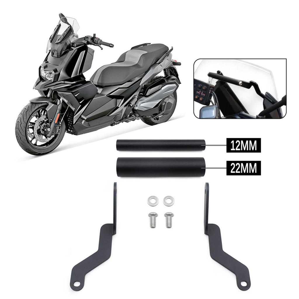 Motorcycle GPS Navigation Bar Mount Bracket Enhanced Safety Shockproof GPS Phone Bar Extension Holder for Upgrading