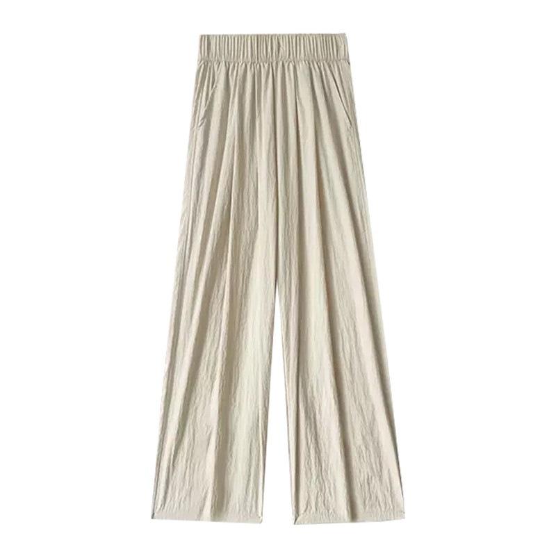 Wide-leg Pants Women's Autumn New High-waisted Casual and Thin Small Banana Drape Straight Sweatpants