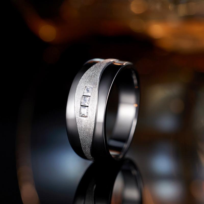 

925 sterling silver ring niche high-end sense fashion versatile Galaxy handmade silk ring No. 7