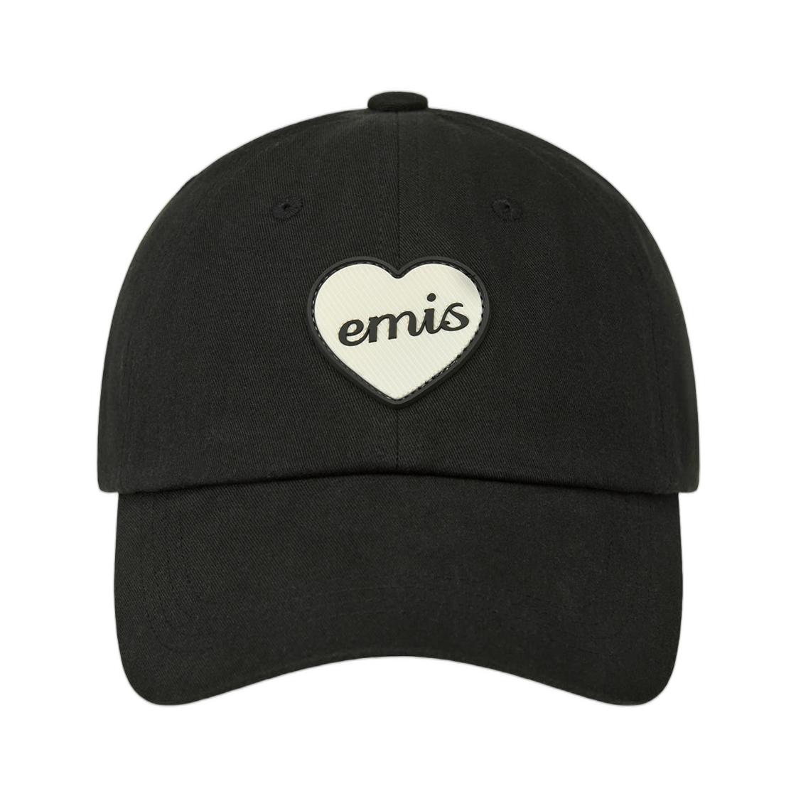 EMIS Heart Rubber Patch Ball Cap Black ONE SIZE
