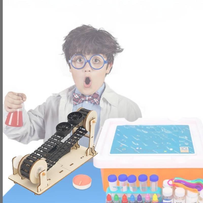 Children's Wooden Diy Conveyor Belt Science Invention Kit Customizable M-11 Material Pack