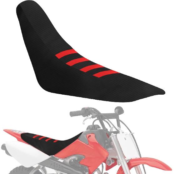 Motorcycle Ribbed Seat Cover for CRF50 CRF50F XR50 CRF 50 50F XR 50 Dirt Pit Bike Wrap Soft Seat Cushion Covers Protection Red