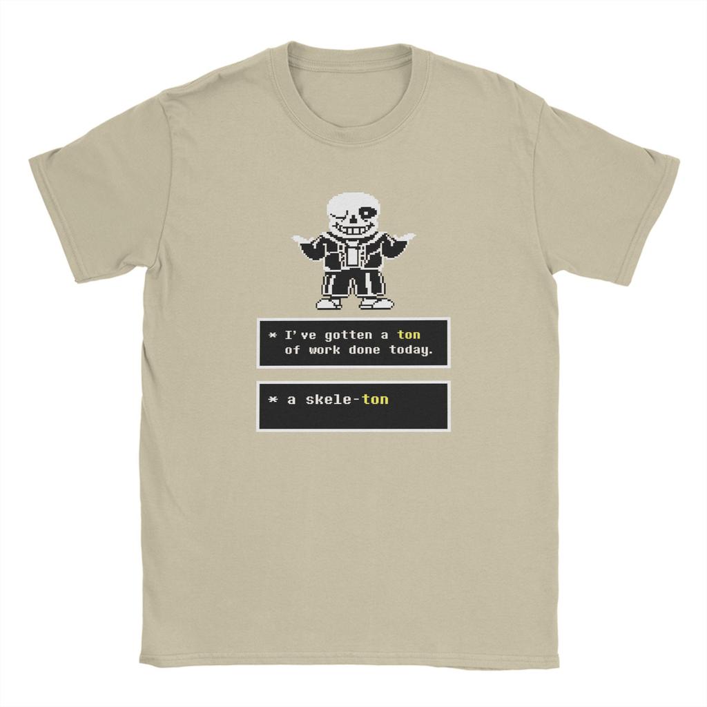 Game Undertales Sans Skeletons Bones T Shirts Men's  100% Cotton Casual T-Shirts O Neck  Tees Short Sleeve Tops Plus Size