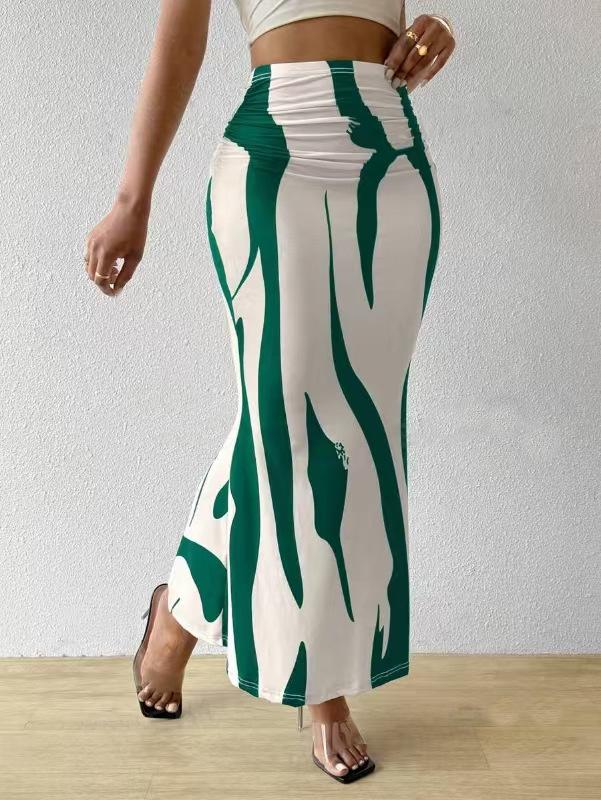 European & American Zebra Pattern High-waisted Fishtail Pencil Skirt - Slimming, Height-enhancing, Hot-sell S