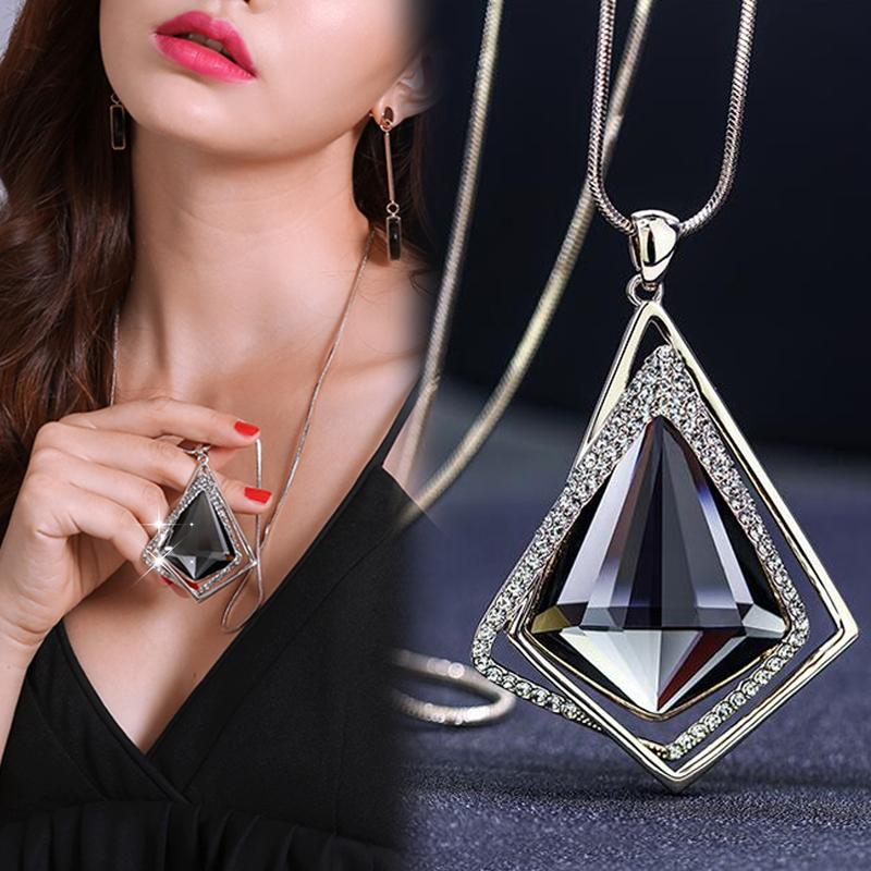 Long Necklaces & Pendants for Women Maxi Collier Femme Geometric Chain Fashion Necklace Statement Colar Accessories Jewelry 2024