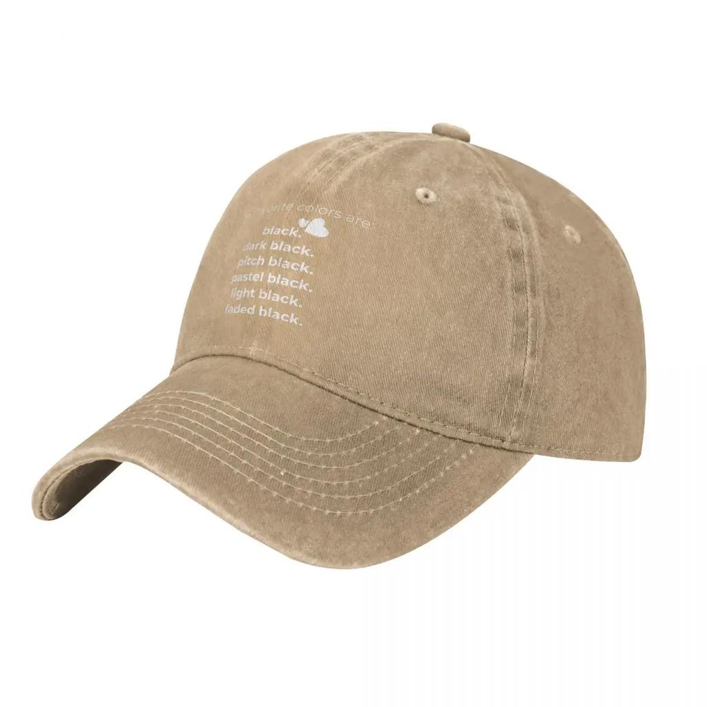 New Design My Favorite Colors Are Black Demin Trucker Hat Lightweight Women Hat Baseball Cap For Men