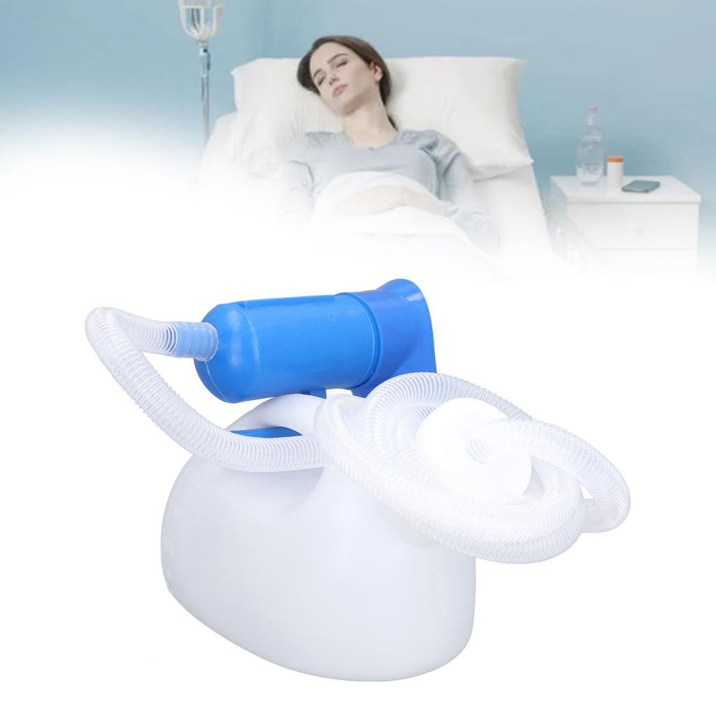 Boccetta per Urina da Uomo 2000ml Ergonomica Ampia Apertura Plastica Resistente Grande Boccetta per Pipì con Tubo per Casa Viaggio Ospedale